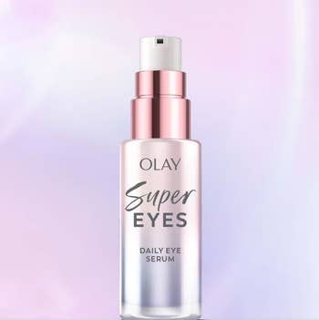 Olay Super Eyes Daily Eye Serum vessel with substance claiming it hydrates amended than the apical luxury oculus product
