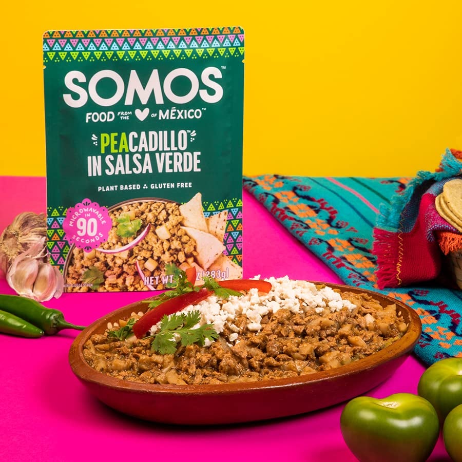 bowl of pea based taco filling