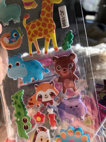 reviewer's animal puffy stickers