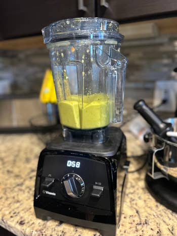 my Vitamix making a green smoothie