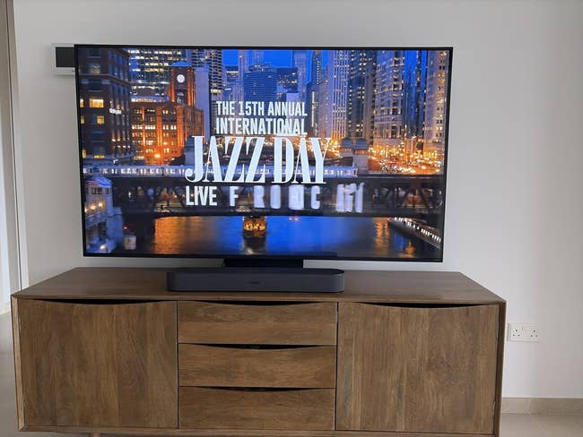 Television displaying 
