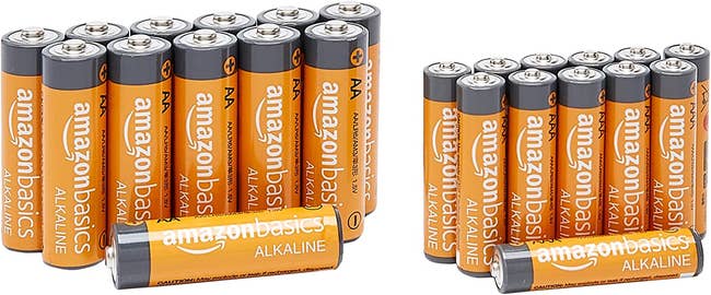AA and AAA batteries with Amazon logo