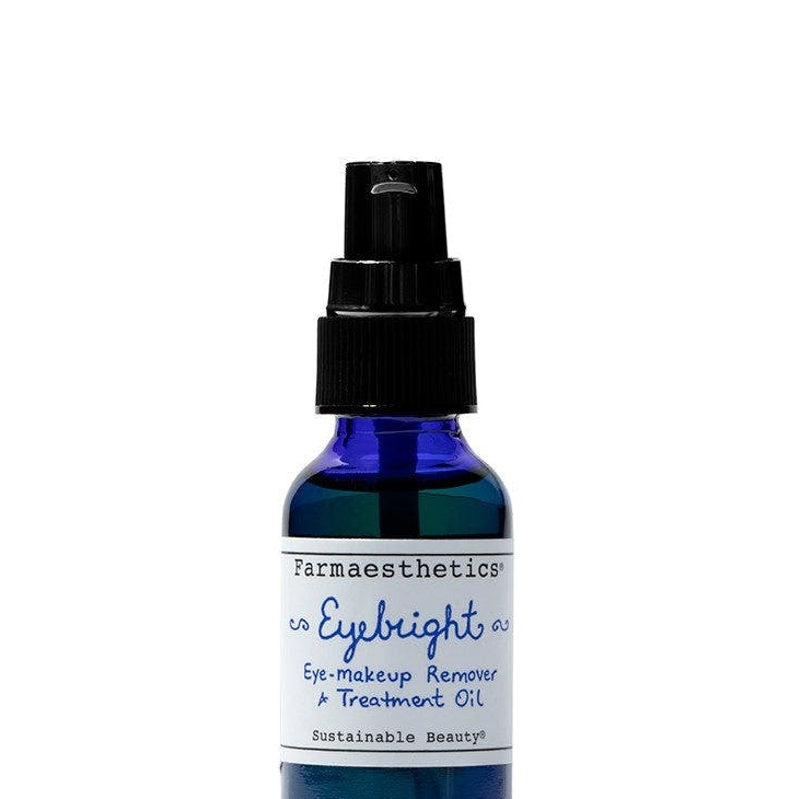 the bottle of eye makeup remover and treatment oil