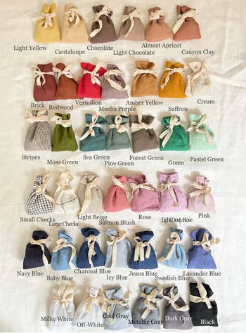 fabric swatches of linen in every color 