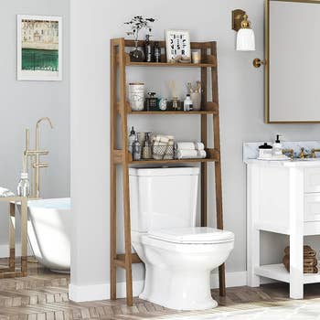 the airy  brownish  three-tier shelf