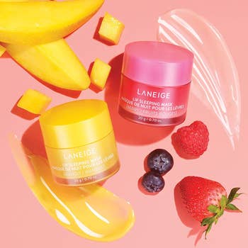 the lip sleeping masks in mango and berry