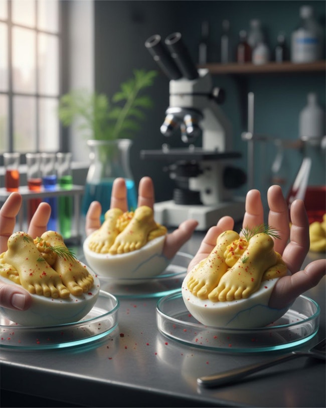 Turn my deviled eggs into surreal masterpieces