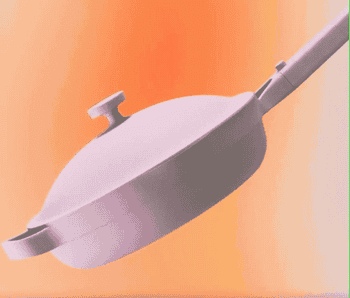 a gif of the pan and all the included components 