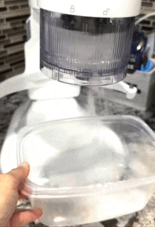 gif of reviewer making shaved ice