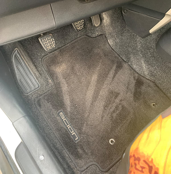 after reviewer image of the same car floor now clean