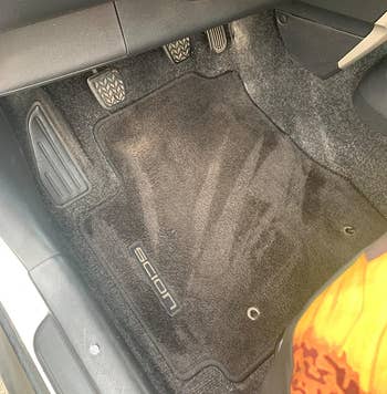 after reviewer image of the same car floor now clean