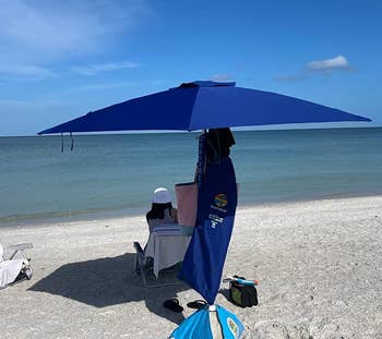 Reviewer image of the blue umbrella