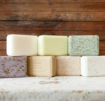 Image of seven different bar soaps