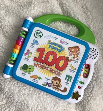 reviewer's photo of the 100 Words Book for kids