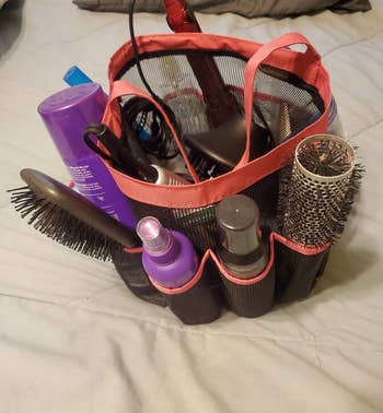Review photo of the pink shower caddy