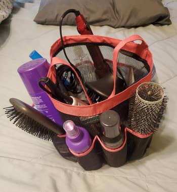 Review photo of the pink shower caddy