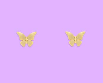 butterfly studs in gold