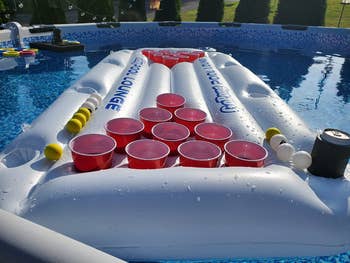 Reviewer pic of the beer pong float