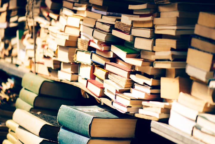 Bankers Lamp And A Stack Of Books High-Res Stock Photo - Getty Images