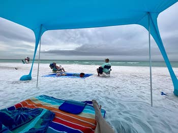 reviewer view from under the tent