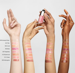 swatches of each shade on four arms