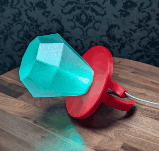 ring popular  lamp changing colors from blue, purple, and orange
