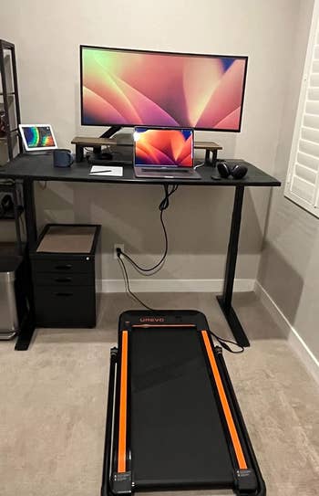 Reviewer's treadmill in front of their desk