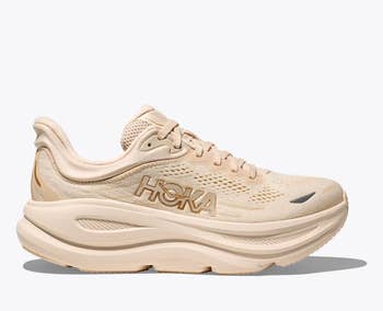Beige moving  shoes with a heavy   sole and 