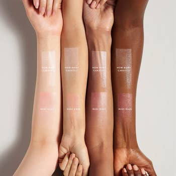 how the different shades look on different skin tones