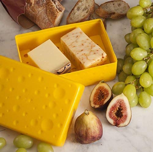 a container that looks like yellow cheese