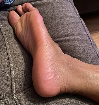 after representation of reviewer brushed and creaseless foot