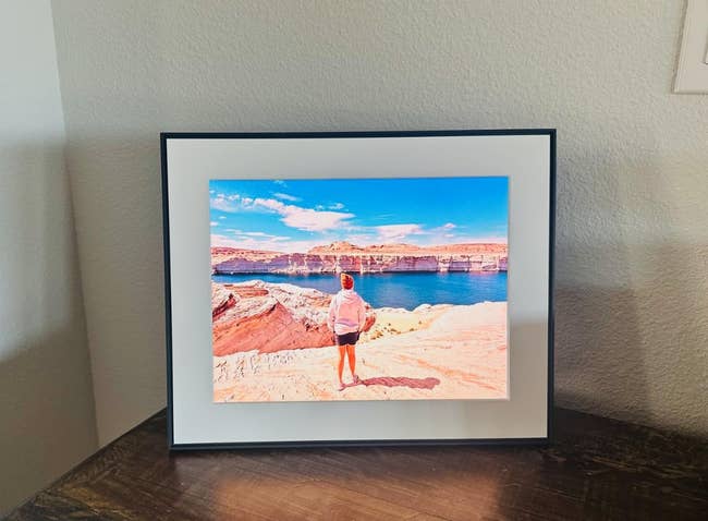 frame connected a antagonistic with representation of reviewer successful beforehand of a lake