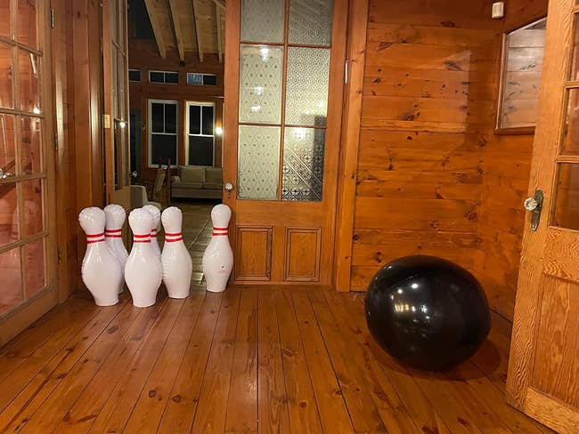 inflatable bowling ball and pins