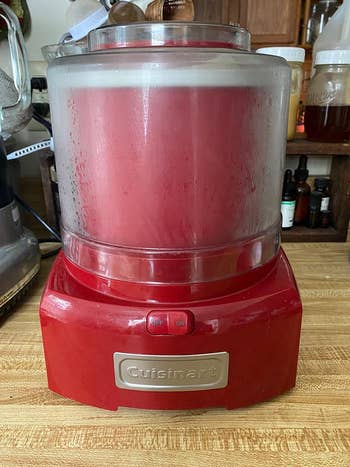 reviewer image of the red ice cream maker
