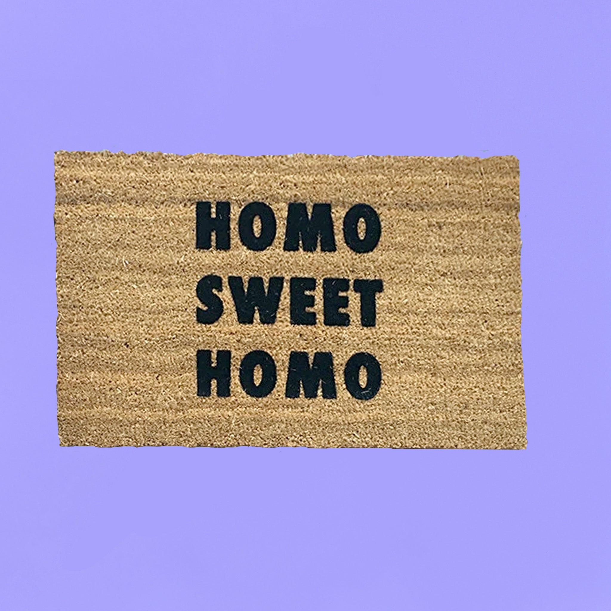 the doormat that reads homo sweet home