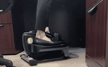 GIF of reviewer using the strider in their office