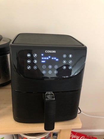 reviewer image of the black air fryer