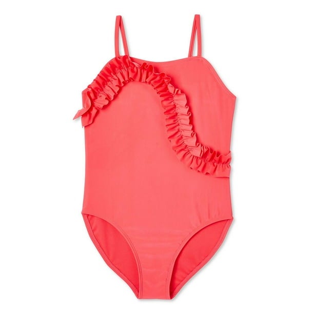 ruffled one-piece swimsuit