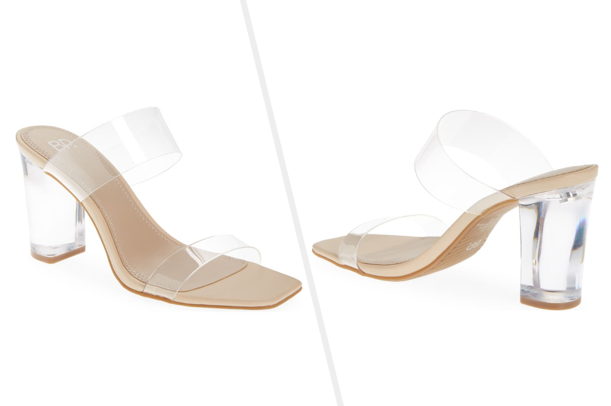 most comfortable clear heels