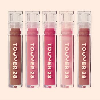 The Milky Lip Jelly set with different shades of pink and brown lip gloss