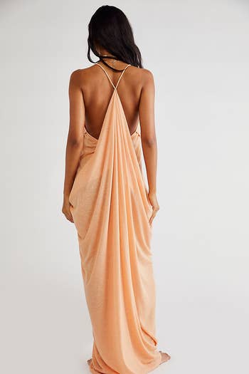 the maxi dress in peach