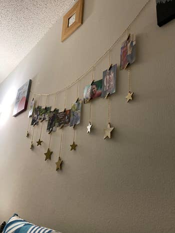 The garland with little photos attached 