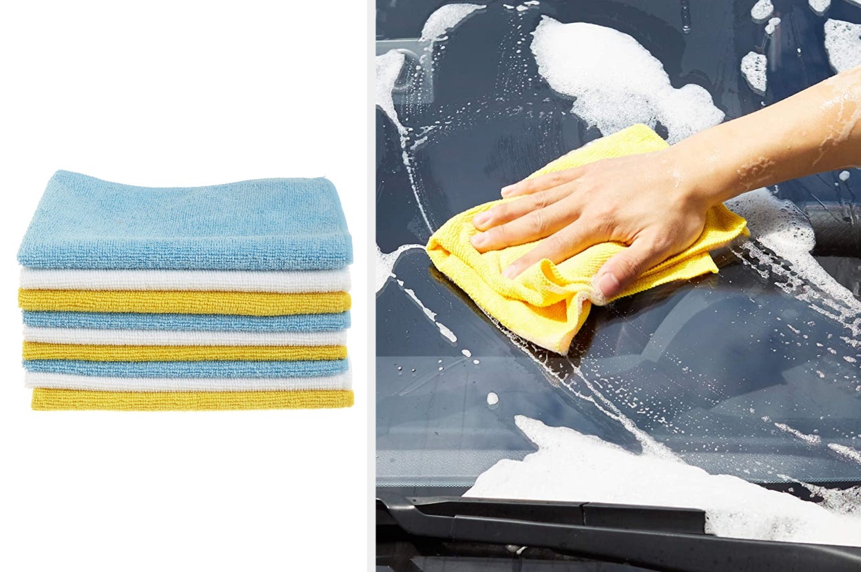 CARCAREZ Microfiber Towels for Cars, Car Drying Wash Detailing Buffing  Polishing Towel with Plush Edgeless Microfiber Cloth, 450 GSM 16x16 in.  Pack of