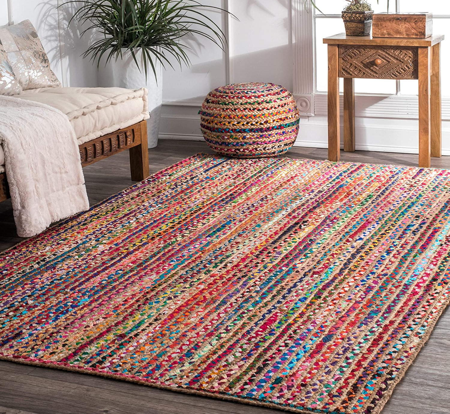 the area rug sitting on the floor 