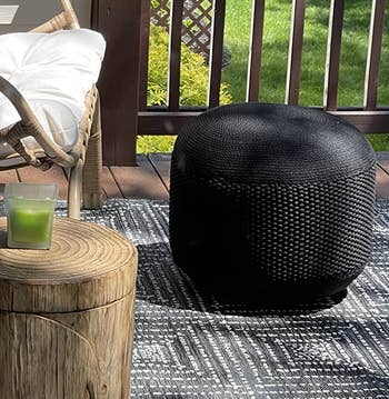 Reviewer image of black ottoman