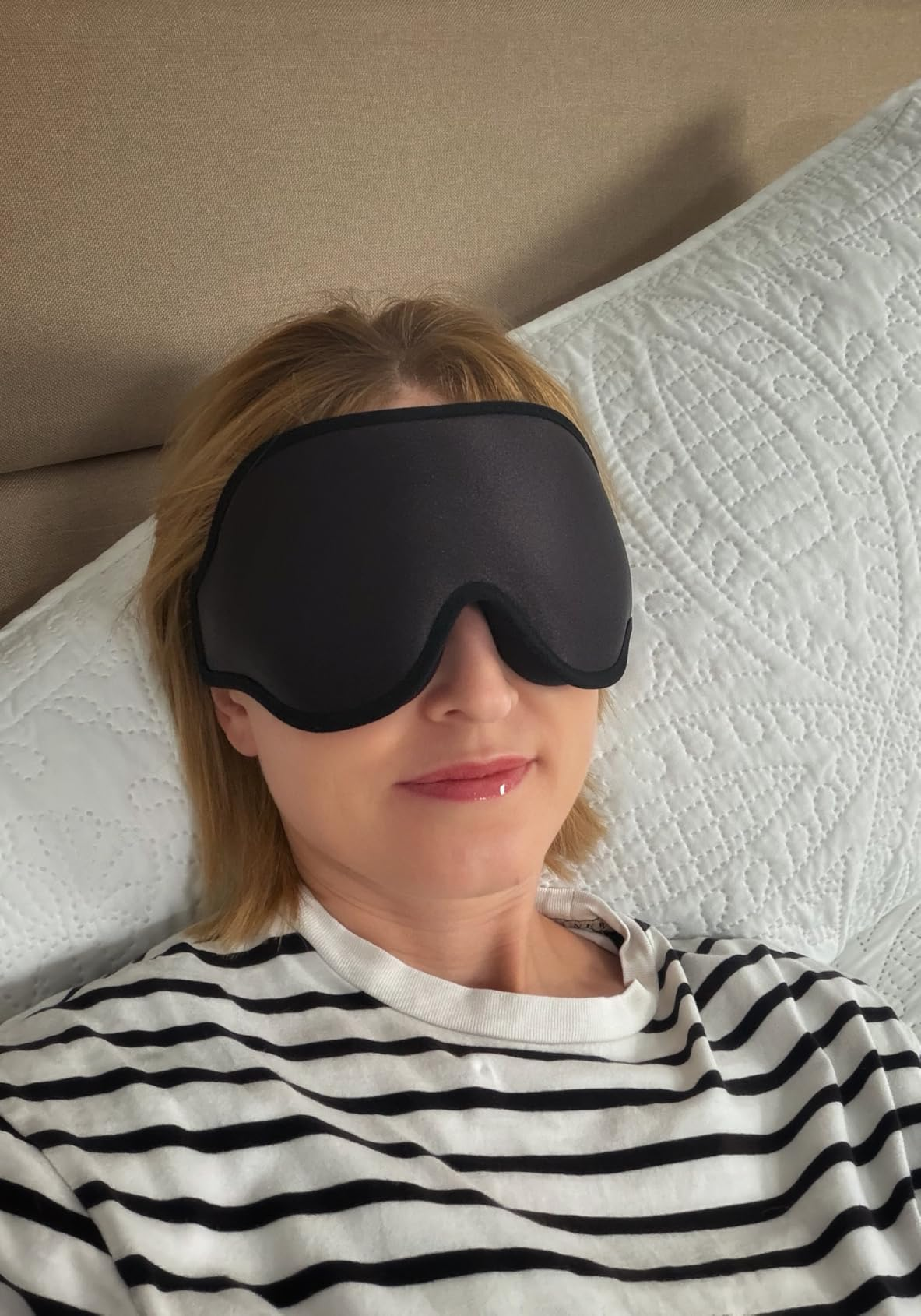 person lying down   wearing the mask