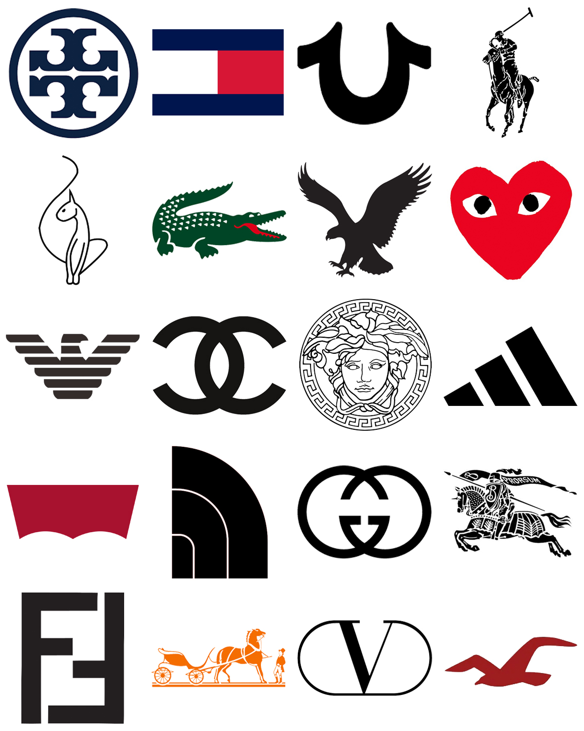 guess and gucci logos
