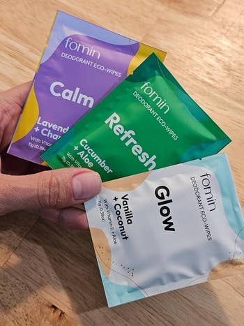 Calm (Lavender + Chamomile), Refresh (Cucumber + Aloe), and Glow (Vanilla + Coconut)