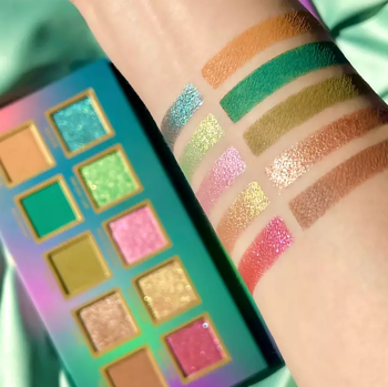 a close up on an arm with all the colors swatched on it