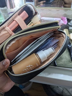 same reviewer's photo of makeup inside